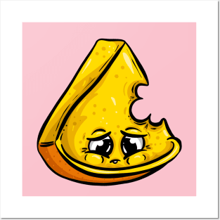 The Half Eaten Sad Cheese Cartoon Posters and Art